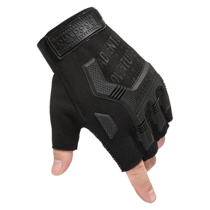 Outdoor Camouflage Hunting Sport Gloves Anti-Slip Shock-Absorbing Bicycle Cycling Gloves Half Finger Cycle Gloves