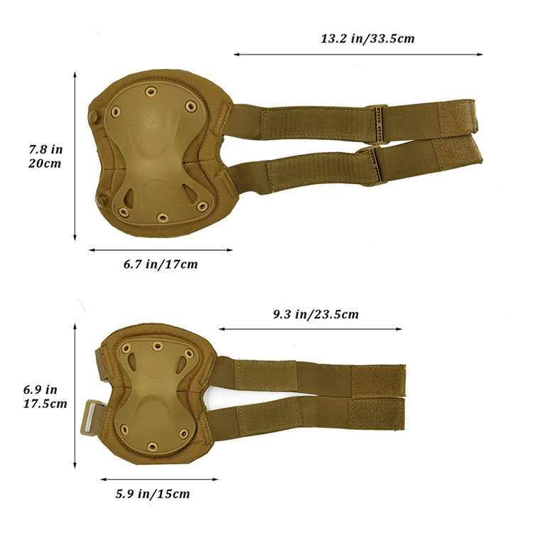 Combat Tactical Military Army Hard Knee and Elbow Pads Protection Hunting Sports Safety Pads For Outdoor