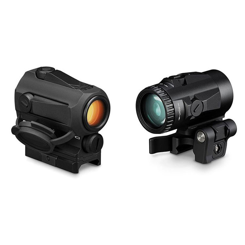 Tactical 3X Magnifier Scopes Optics Hunting Riflescope Sights Red Dot Sight With QD Mount For 20mm Rifle Gun Rail