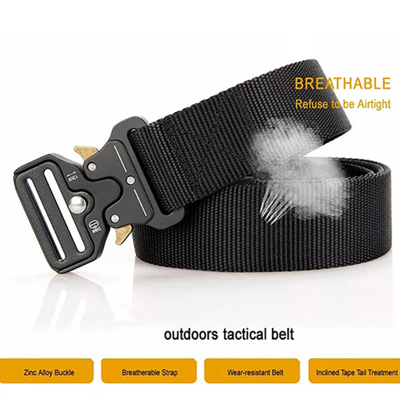 45mm Quick Release Button Outdoor Hunting Nylon Tactical Belt