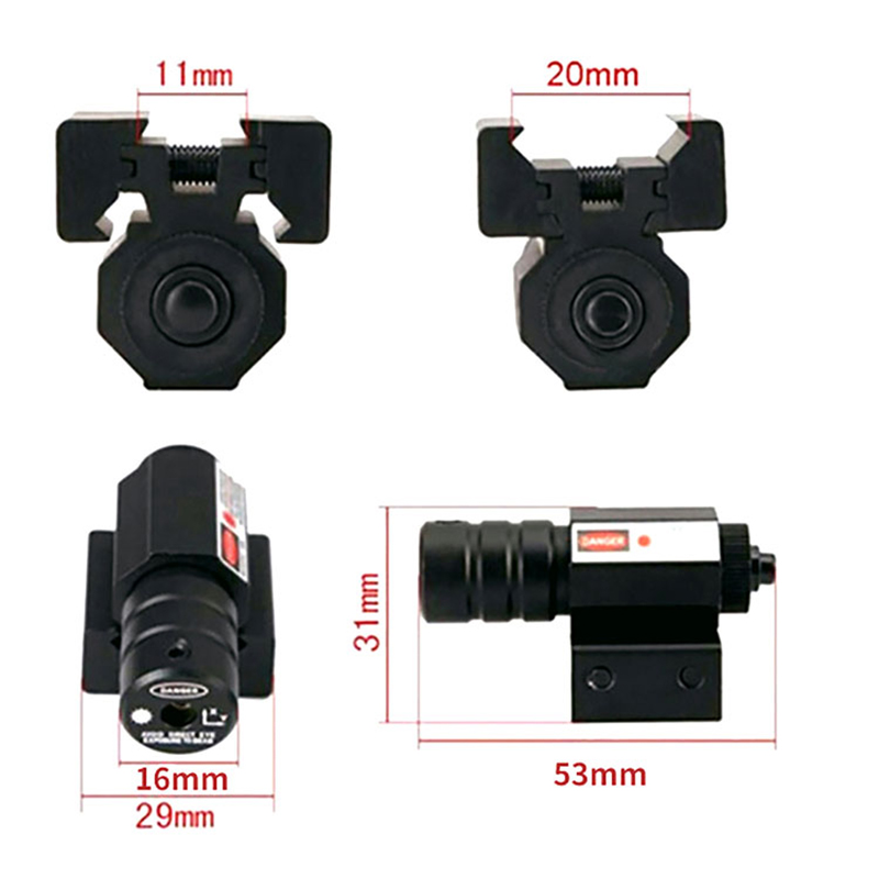 Tactical Glock Handgun IR Laser Sight Pistol Red Laser Sight With Picatinny Rail For Glock Gun