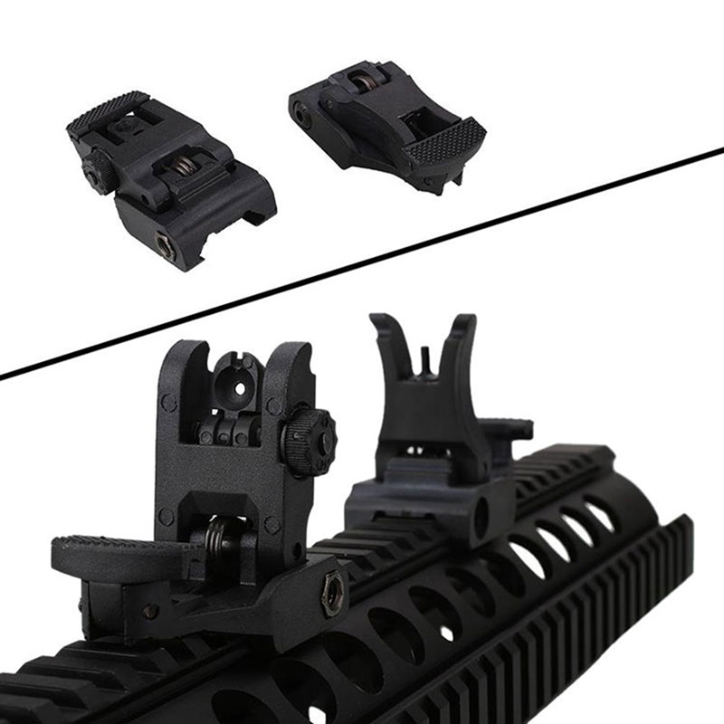 AR-15 Rapid Tactical Front And Rear AR15 Parts Flip-up Back-up Sight Set AR 15 Sights For Hunting