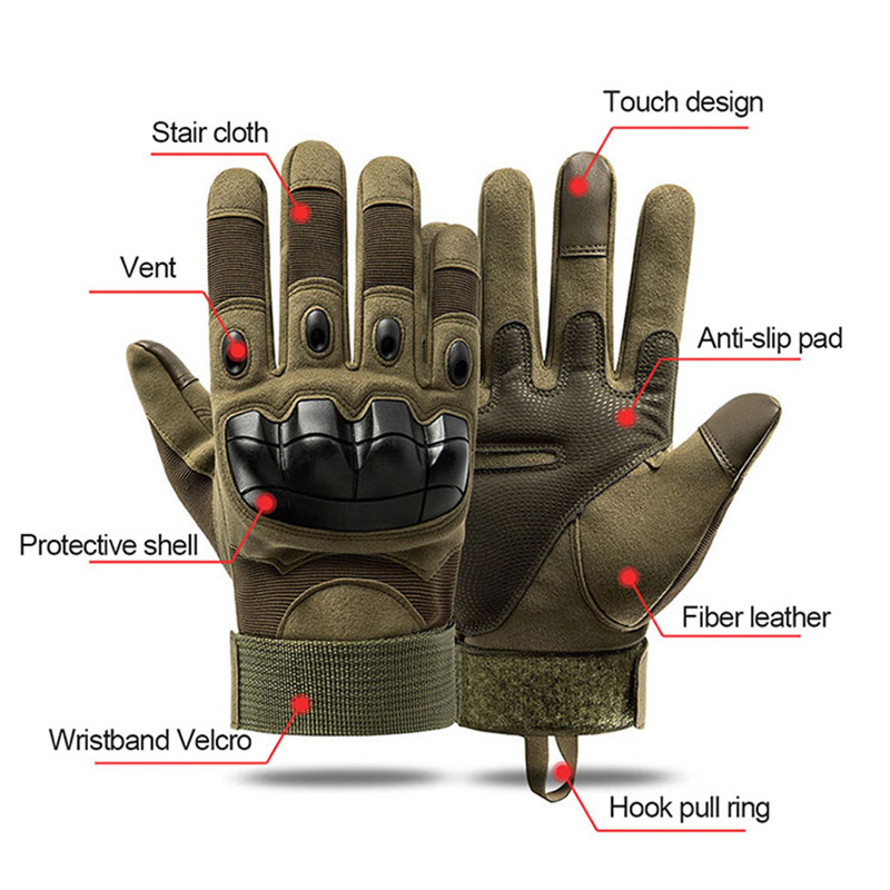 Touch Screen Hard Knuckle Tactical Glove Army Military Combat Airsoft Outdoor Sport Cycling Paintball Hunting Full Finger Gloves