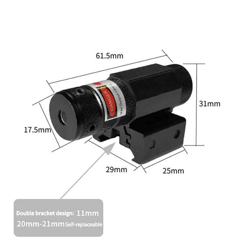 Tactical Glock Handgun IR Laser Sight Pistol Red Laser Sight With Picatinny Rail For Glock Gun