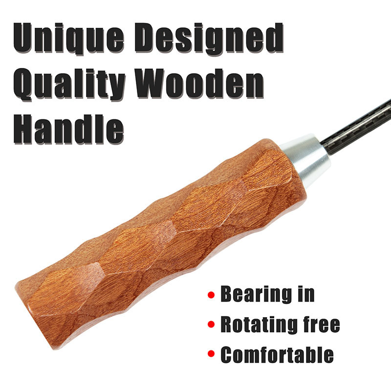 Carbon fiber gun cleaning stick super wooden handle pistol rifle shotgun