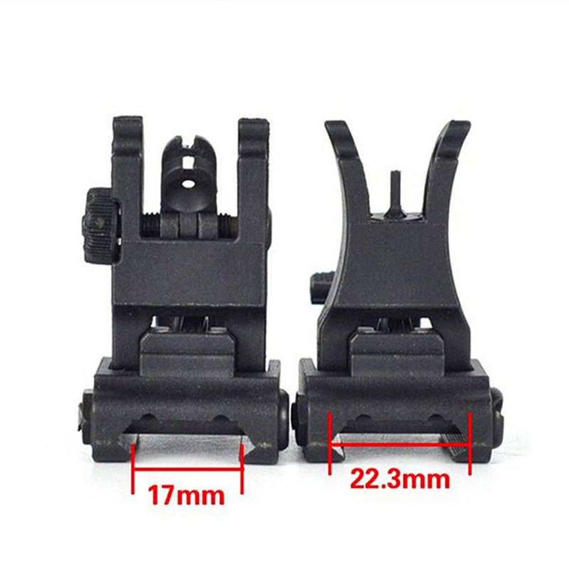 AR-15 Rapid Tactical Front And Rear AR15 Parts Flip-up Back-up Sight Set AR 15 Sights For Hunting