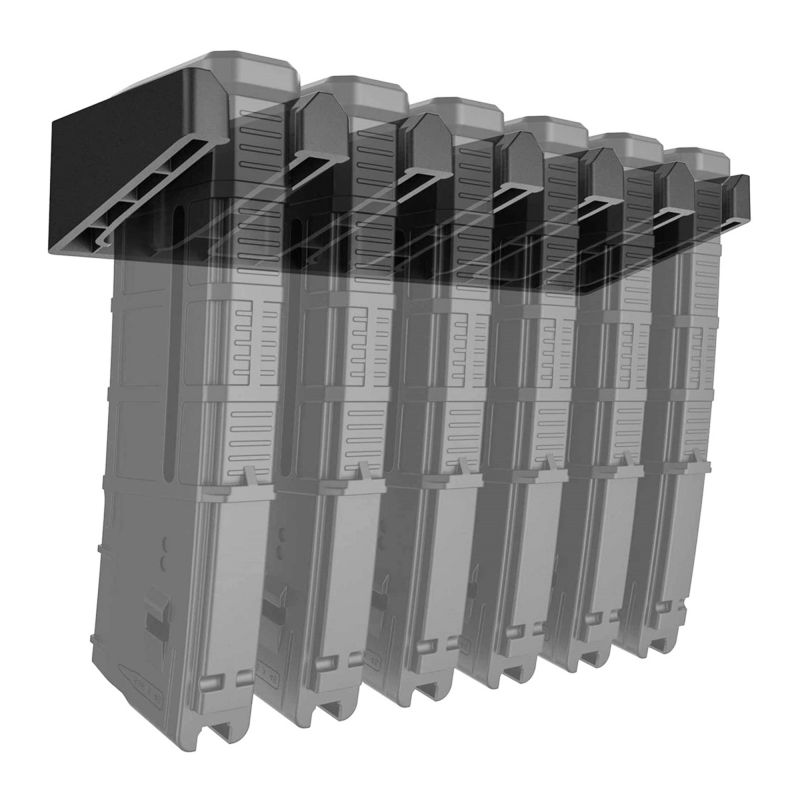 Solid ABS Wall Mount Magazine Holder Storage Rack for 6xPMAG