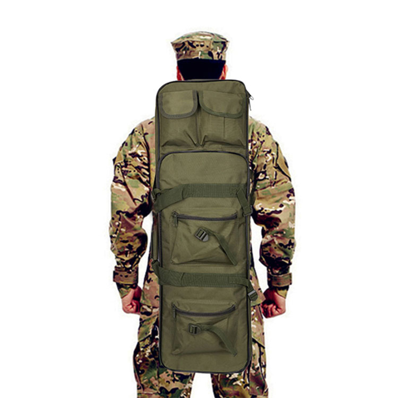 Gun Bag for 2 Rifles 2 Pistols Tuckable Backpack Strap