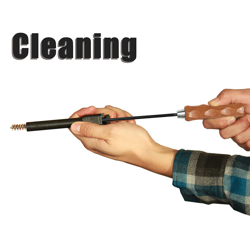 Carbon fiber gun cleaning stick super wooden handle pistol rifle shotgun
