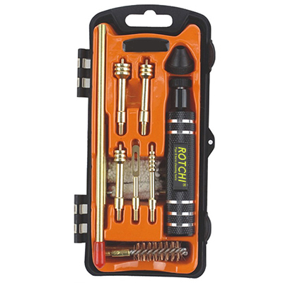 Gun Cleaning Kit Bore Bronze Brush Transparent Orange Strong Case